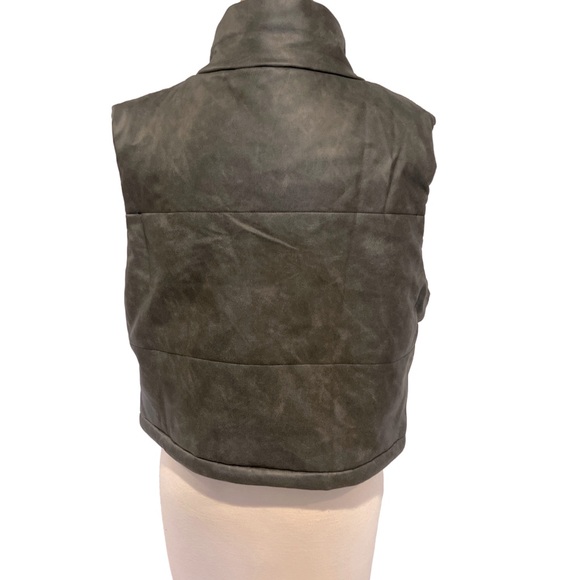 Promesa Urban Hiker Vegan Leather Puffer Vest -Size S - Picture 4 of 8